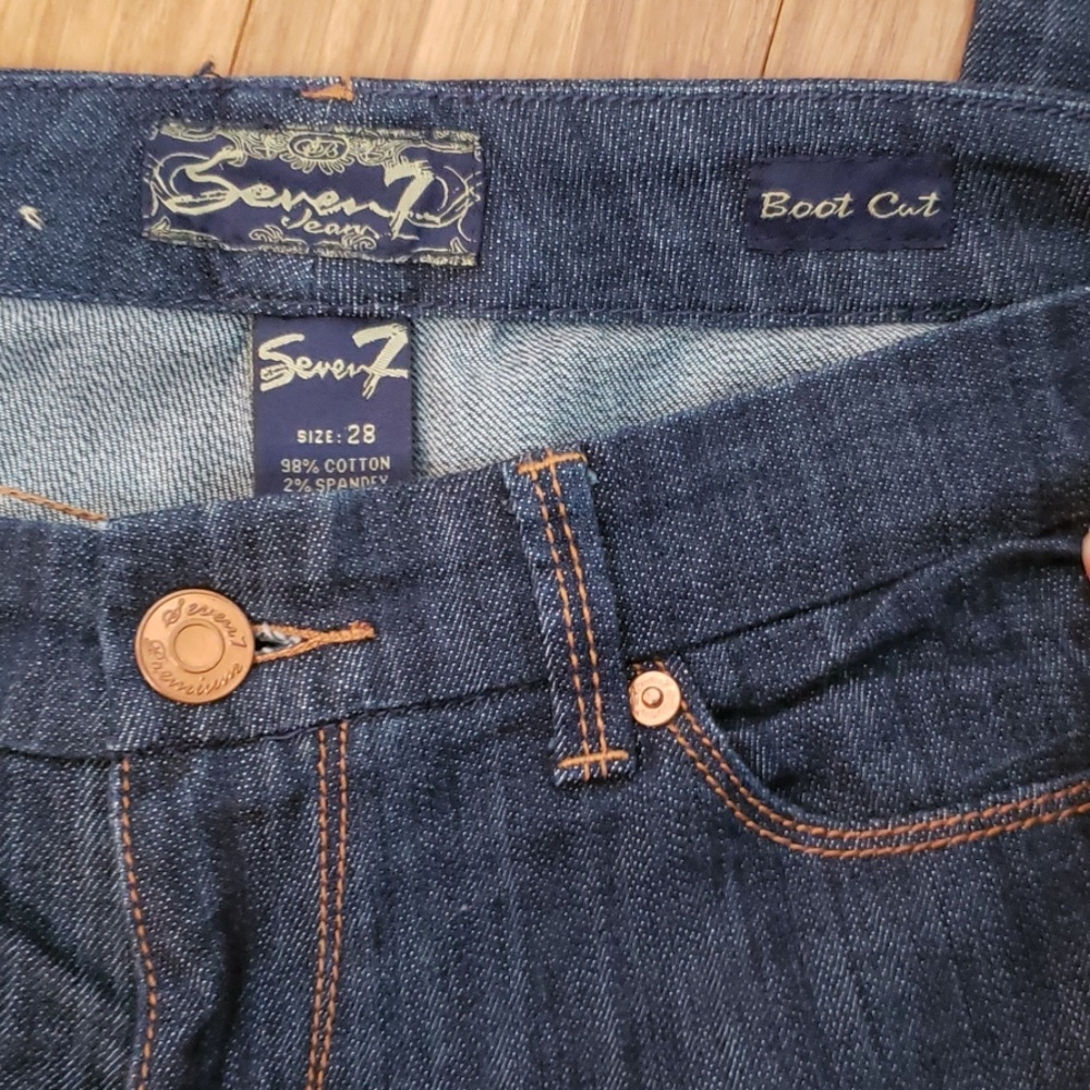 Seven 7 jeans Bootcut, size 28 Dark Denim - Picture 6 of 6